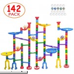 Marble Run Sets for Kids 142 Complete Pieces Marble Tracks Marble Maze Game STEM Building Toy Gift for 4 5 6 + Year Old Boys Girls105 Pieces + 32 DIY Marbles Pieces + 5 Glass Marbles  B07FVM1T7M